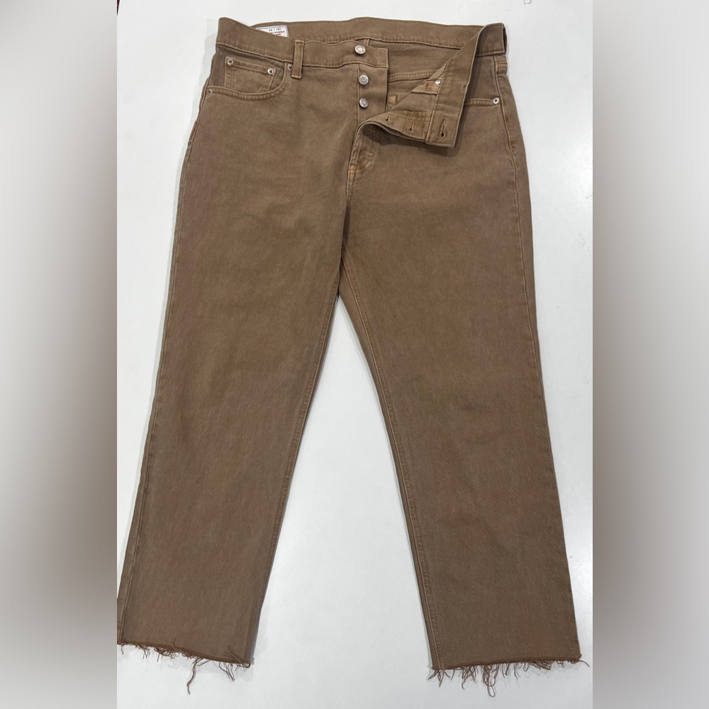 GAP Women’s Cheeky Straight High Rise Jeans in Brown, size 32 short